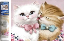 pittura diamantata gatti innamorati 30 × 40 cm