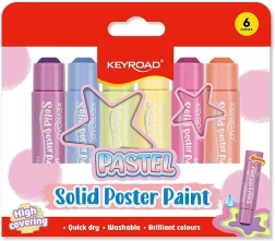 Tempere solide in stick KEYROAD Pastel – set da 6 pezzi