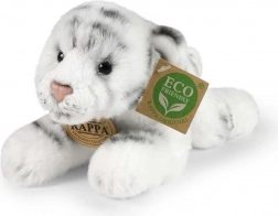 Rappa tigre bianca di peluche sdraiata 17 cm eco-friendly