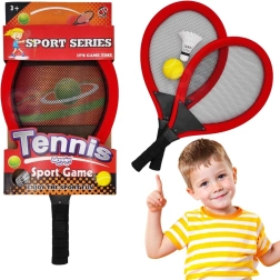 WOOPIE grandi racchette da tennis e badminton per bambini con set di pallina e volano