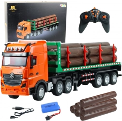 camion rc per trasporto legname huina 1:18