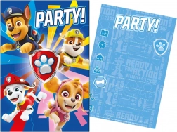 Set di inviti e buste per festa PAW PATROL (5+5)