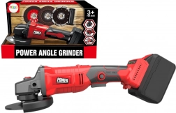 Smerigliatrice giocattolo rossa a batteria con dischi intercambiabili