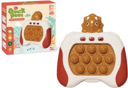 Gioco sensoriale triceratopo Pop It con luci e suoni, marrone