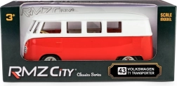 Modello in metallo Volkswagen T1 Samba 1:32 – rosso‑bianco