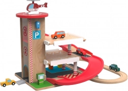 Garage in legno con pista ferroviaria 2Kids Toys