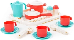 Set da tè per tre con vassoio Nastenka