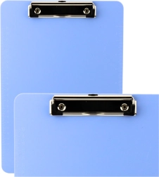 Tavoletta per scrivere blu con clip e righello A4 in plastica