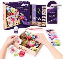 Set di Modellazione Artistica Fai-da-Te OKTO Romance Fiori con Cornice in Legno
