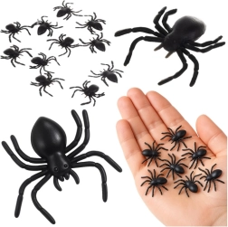 Decorazioni ragni in plastica RUHHY 10 pz