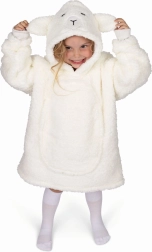 Cozy Noxxiez coperta con cappuccio per bambini Pecorella