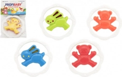 sonaglio e massaggiagengive per bambini a forma di anello – orsetto o coniglietto