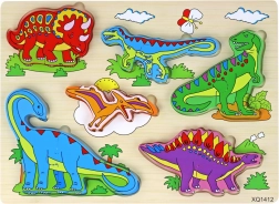 Puzzle 3D in Legno per Bambini Gioco Logico Dinosauri