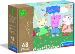 CLEMENTONI Play For Future Puzzle Peppa Pig 3x48 pezzi