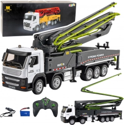 Betoniera a pompa RC HUI NA 1:18, grigia