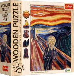 Puzzle in legno bifacciale TREFL – EDVARD MUNCH: L’Urlo, 200 pezzi
