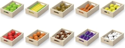 Frutta e verdura in legno in scatole Viga