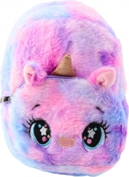 Zaino di peluche per bambini Unicorno blu-rosa pastello 20cm 3L