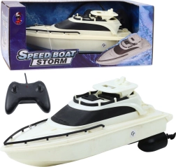 Barca a motore RC Speed Boat Storm telecomando bianco e nero