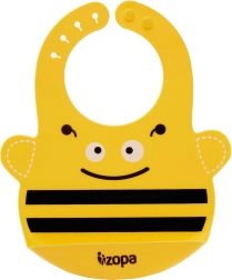 Bavaglino in silicone con motivo allegro Bee