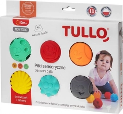 Palline sensoriali con faccine, pastello, 6 pz