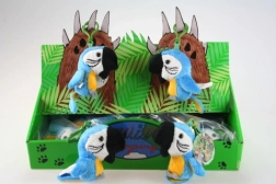 Pappagallo blu di peluche portachiavi 9 cm