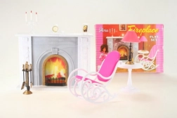 Set Glorie con camino e mobili per bambole