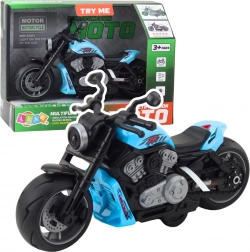 Motocicletta blu per bambini con luci LED e suoni
