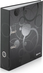 Raccoglitore A4 con meccanismo a leva 7 cm Black and White, nero