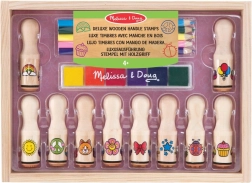 Melissa & Doug set deluxe di timbri in legno per bambini