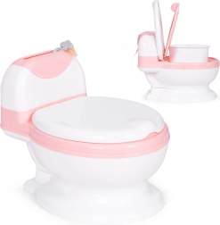Vasino con inserto rimovibile, tavoletta WC per bambini con coperchio chiuso e spazzola ECOTOYS