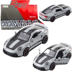 Auto sportivo in metallo GTRS 1:43 con trazione a retrocarica e porte apribili – grigio