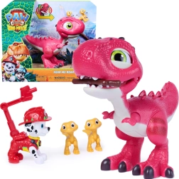 Spin Master Paw Patrol: The Dino Movie dinosauro interattivo Rhubarb con personaggio Marshall e accessori