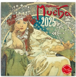 Calendario per appunti Alfons Mucha 2025 30 × 30 cm