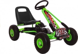 Go-kart a pedali A-15 con ruote gonfiabili – Verde