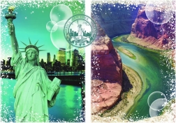 Puzzle Il giro del mondo: Stati Uniti d'America 2000 pezzi