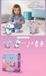 unicorno di peluche con accessori a batterie
