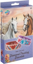 moxy pittura diamantata – kit per creare braccialetti horse collection (2 pz)