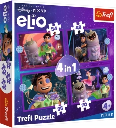 Puzzle Trefl Elio missioni aliene 4 in 1 (35, 48, 54, 70 pezzi)