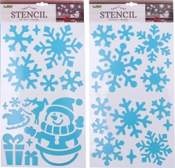 Decorazioni stencil per neve Natale