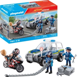 Playmobil City Heroes inseguimento della polizia – auto, moto e personaggi