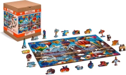Puzzle in legno bifacciale Viaggio sereno 2 in 1, 300 pezzi