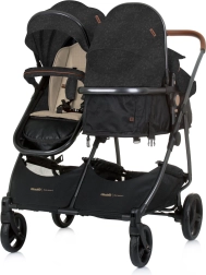 Passeggino gemellare 2in1 Chipolino Duo Smart Blackberry