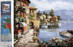 Pittura con diamanti lungo la costa 30x40cm