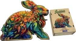 Puzzle a incastro in legno con coniglietto