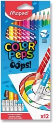 Pastelli Maped Color'Peps Oops con gomma 12 pz