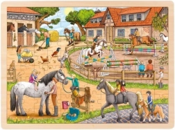 Puzzle Goki 96 pezzi Centro ippico