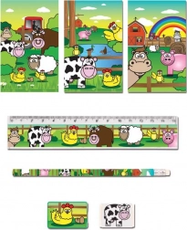 Set di cancelleria Fattoria – kit per bambini con animaletti