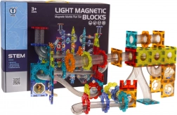 Pista a biglie magnetica luminosa set di costruzione 228 pezzi