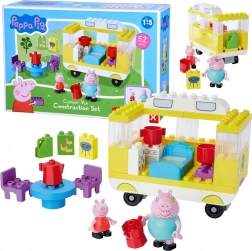 Set di costruzione camper PEPPA PIG – campeggio con papà, 52 pezzi